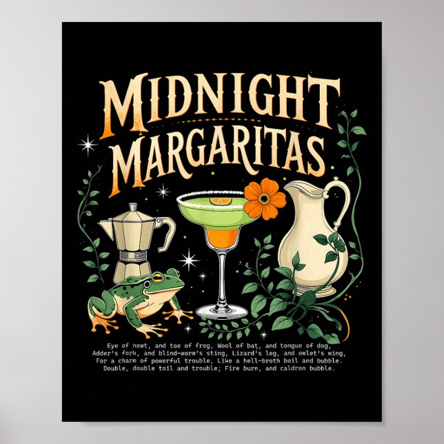 Witches Midnight Margaritas Soky Svan Poster (Framsidan)