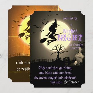 Witches Natt, Halloween Inbjudningar