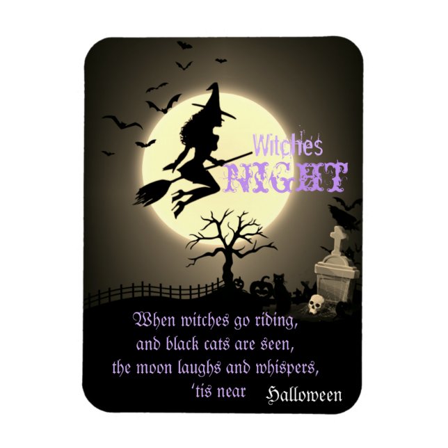 Witches Natt, Halloween Magnet (Vertikal)