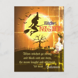 Witches Natt, Halloween Vykort