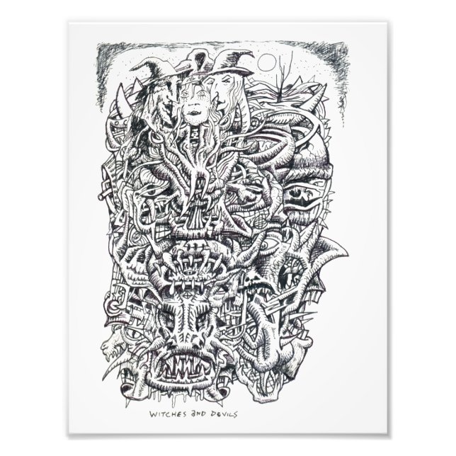 Witches och Djävulen, av Brian Benson Fototryck (Framsidan)