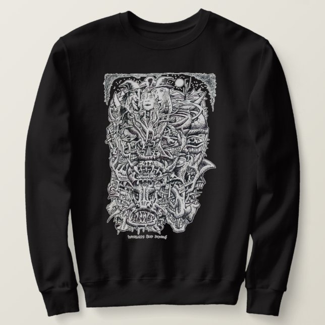Witches och Djävulen, av Brian Benson. Lång Ärmad Tröja (Design framsida)