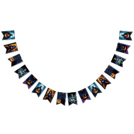 Witches och Warlocks Halloween fest Vimplar