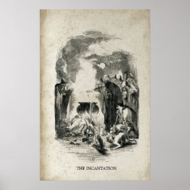 Witches Old Halloween Witch Cauldron Incanton Poster
