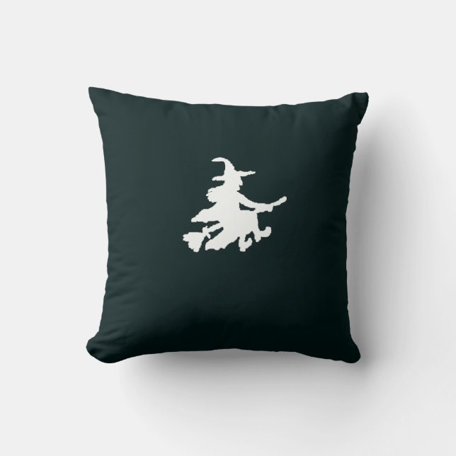 Witches on Black Throw Pillow Kudde (Framsida)