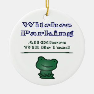 Witches Parking Julgransprydnad Keramik