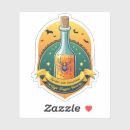 Witches Potion Spider Silke Smoothie-etikett Klistermärken