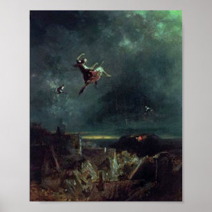 Witches Ride by Carl Spitzweg Poster