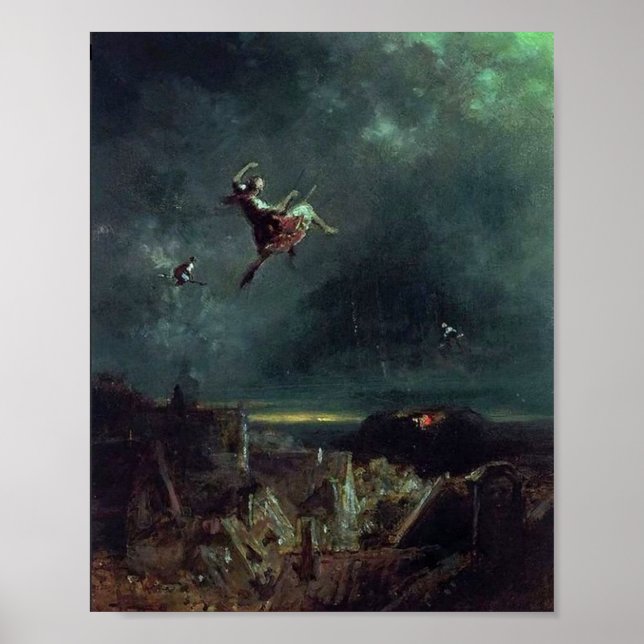 Witches Ride by Carl Spitzweg Poster (Framsidan)