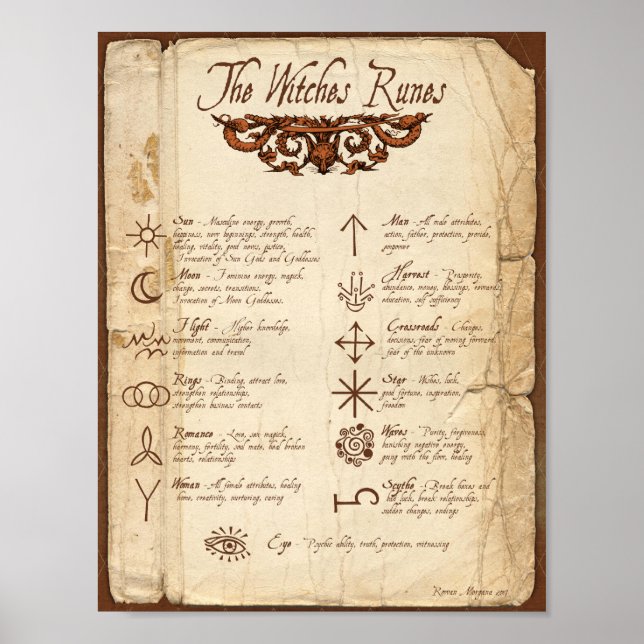 WITCHES RUNES POSTER (Framsidan)