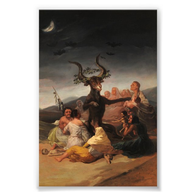 Witches Sabbath av Francisco de Goya Fototryck (Framsidan)