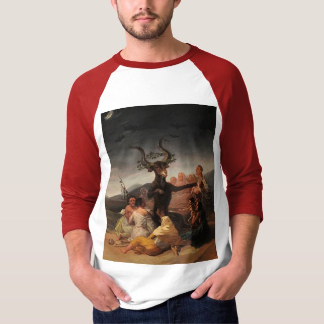 Witches Sabbath av Francisco de Goya T Shirt (Framsida)