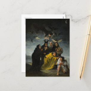 Witches' Sabbath, Las Brujas av Francisco Goya Helg Vykort