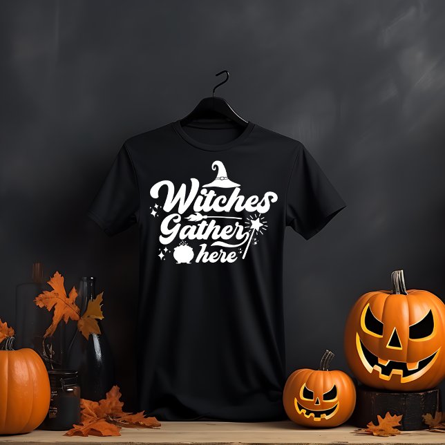 Witches Samling här Halloween T Shirt (Skapare uppladdad)