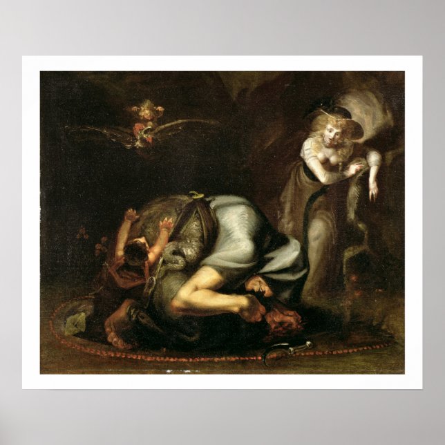 Witches-scenen från "Queens Masque" av BE Poster (Framsidan)