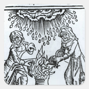 Witches Skapar en stavning, 1 489 Fyrkantigt Klistermärke