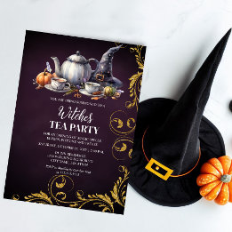 Witches Tea Party Inbjudningar