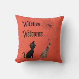 Witches Välkommen Halloween Dekorativ kudde