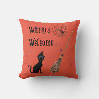 Witches Välkommen Halloween Dekorativ kudde