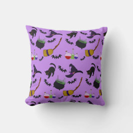 Witches Verktyg Mönster Dekorativ kudde