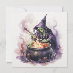 "Witches & Whiskey Whirl" Halloween Inbjudningar