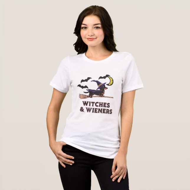 Witches & Wieners Spooky Dachshund Shirt T Shirt (Framsida Full)