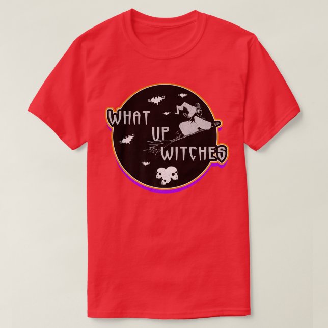 Witches Witch Party på Halloween T Shirt (Design framsida)