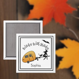 Witches with Hitches Halloween Camper Magnet