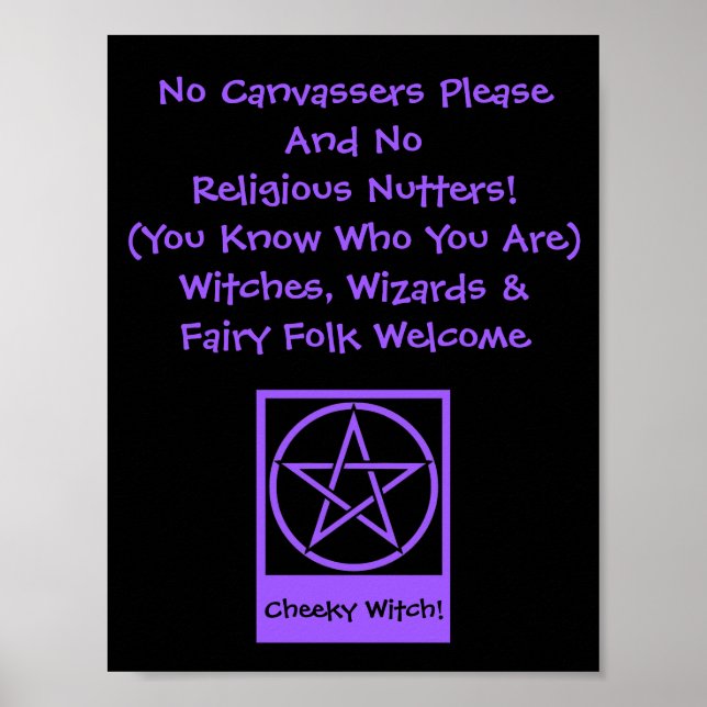 Witches Wizards och Fairy Folk Welcome Poster (Framsidan)