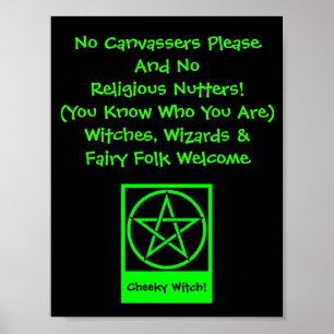 Witches Wizards och Fairy Folk Welcome Poster
