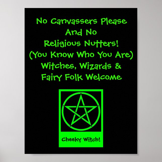 Witches Wizards och Fairy Folk Welcome Poster (Framsidan)
