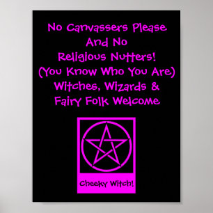 Witches Wizards och Fairy Folk Welcome Poster