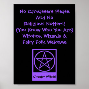 Witches Wizards och Fairy People Welcome Poster