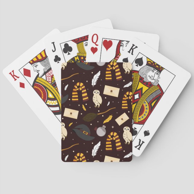 Witches, Wizards och Magic Mönster Casinokort (Baksidan)