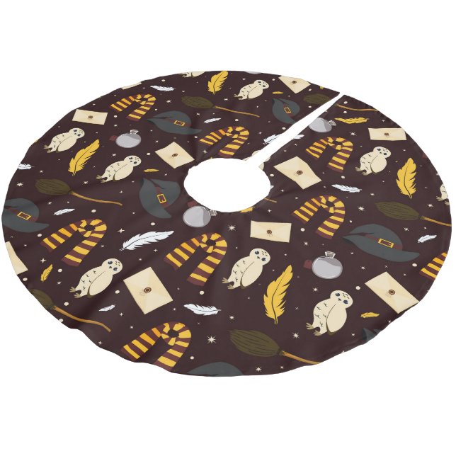 Witches, Wizards och Magic Mönster Julgransmatta Borstad Polyester (Vinklad)