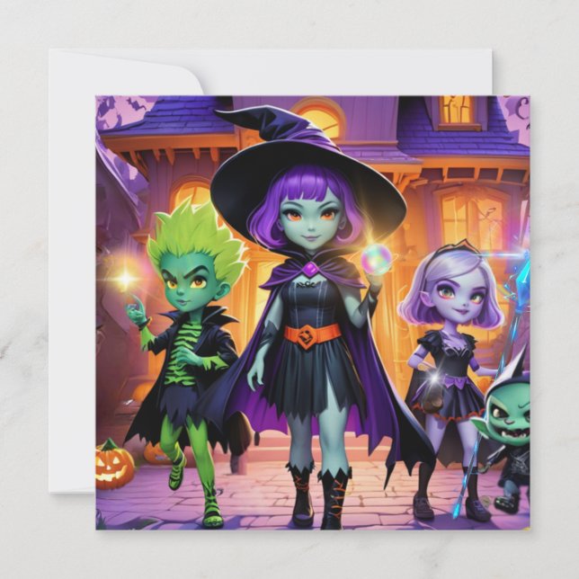 Witches & Wizards Themed Invitation Inbjudningar (Framsida)