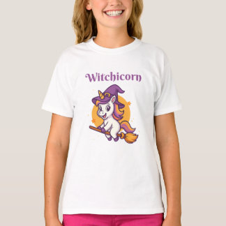 Witchicorn - Roligt sött kusligt Halloween T Shirt