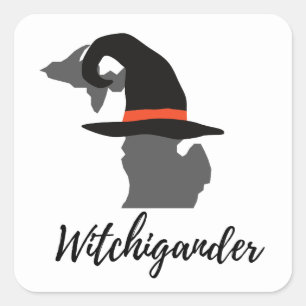 Witchigander - Michigan Witch Fyrkantigt Klistermärke