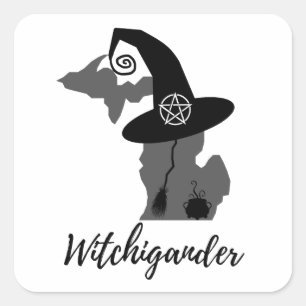 Witchigander - Michigan Witch Fyrkantigt Klistermärke