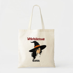 Witchilicious Halloween Bus eller Behandla Totebag Tygkasse