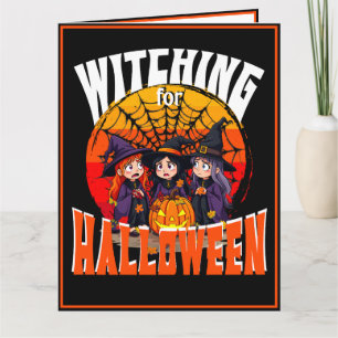 Witching for Halloween, Spooky Witches Party Kort