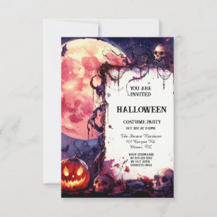 Witching Hour Stollig: Skräddarsydd Halloween-inbj Inbjudningar