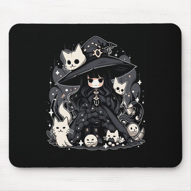 Witching Hour Trendig Halloween-grafikdesign Musmatta (Framsidan)