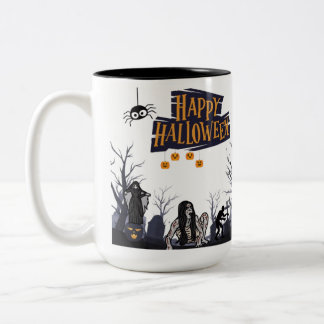 Witching Hour Whispers black & white Två-Tonad Mugg