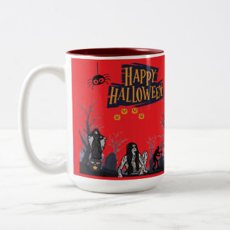 Witching Hour Whispers bright red Två-Tonad Mugg