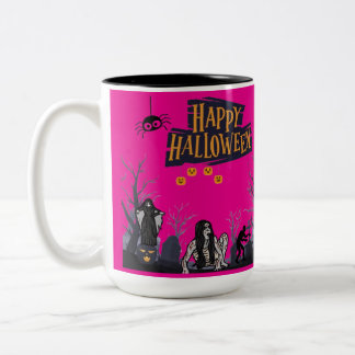 Witching Hour Whispers hot pink Två-Tonad Mugg