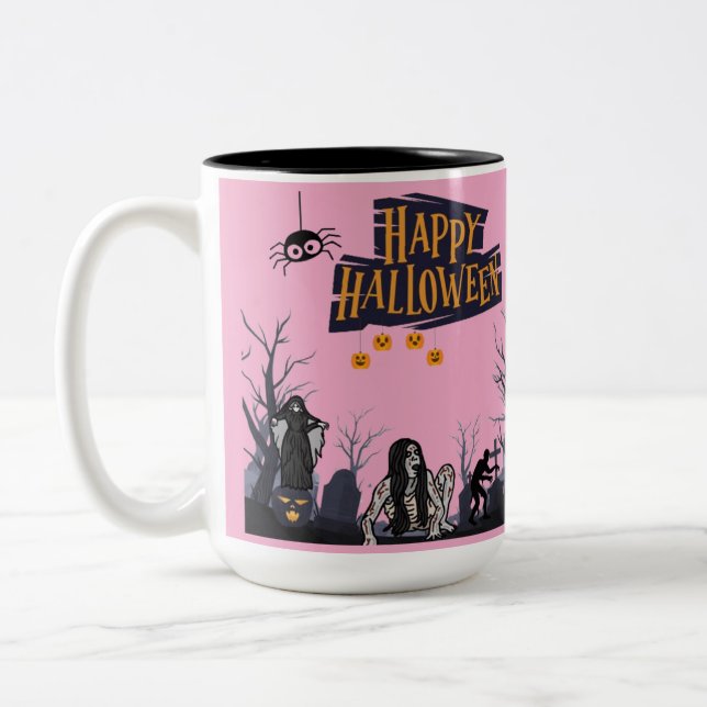 Witching Hour Whispers ljusrosa Två-Tonad Mugg (Vänster)