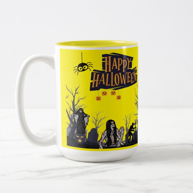 Witching Hour Whispers yellow Två-Tonad Mugg (Vänster)