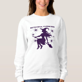 Witching Thinking Witch på Broom Halloween T Shirt