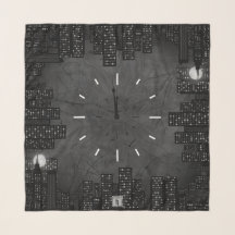 Witching timme för midnatt stadshorisontfullmåne